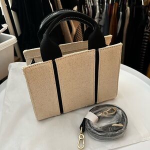 Elegant Black and Cream Mimi Tote Bag